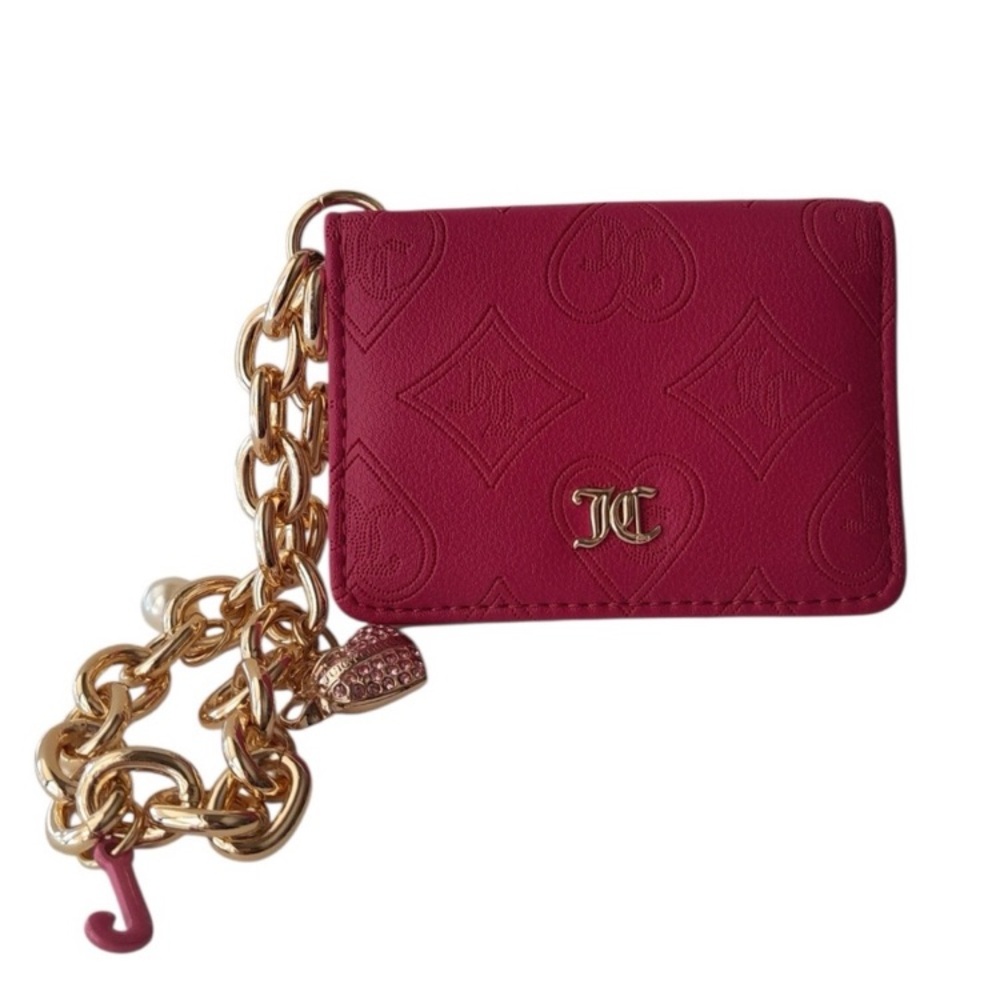 Juicy Couture Pink Clutch with Gold Chain